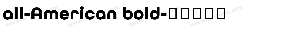 all-American bold字体转换